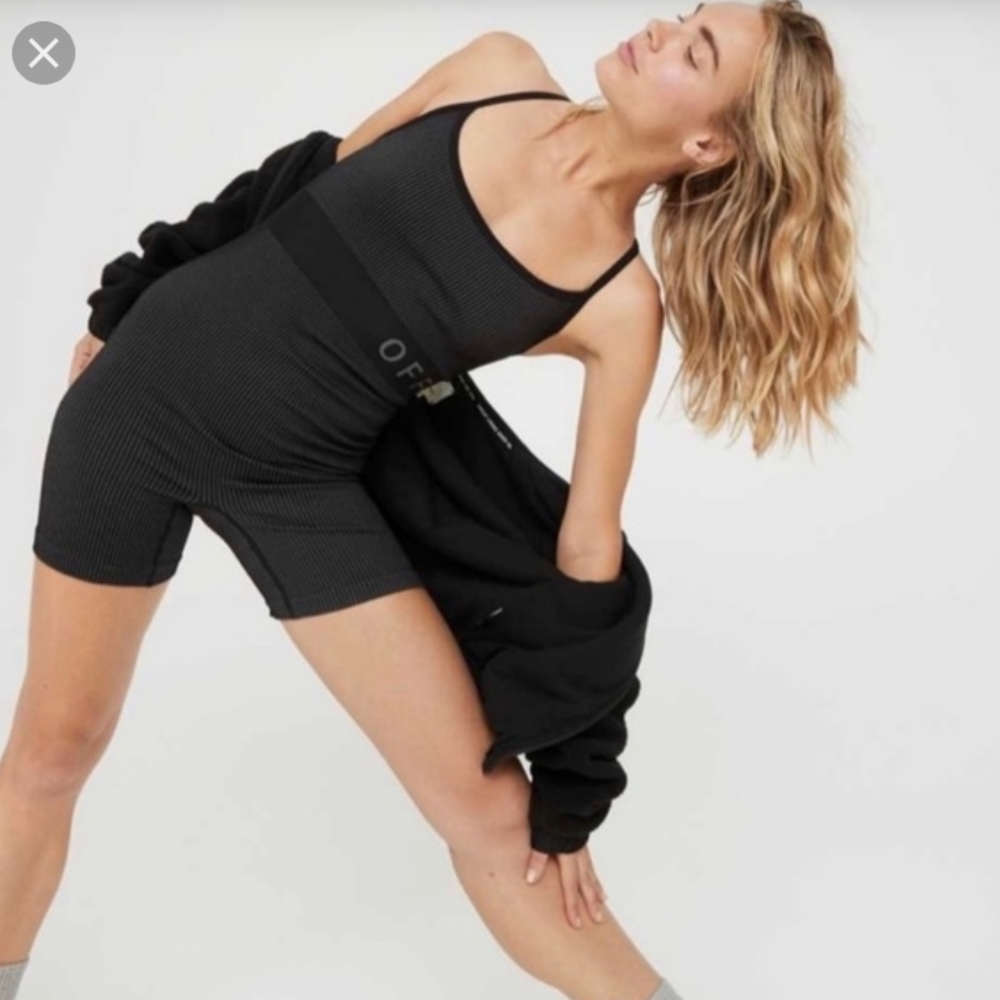 Aerie offline ribbed shortie jumpsuit size medium